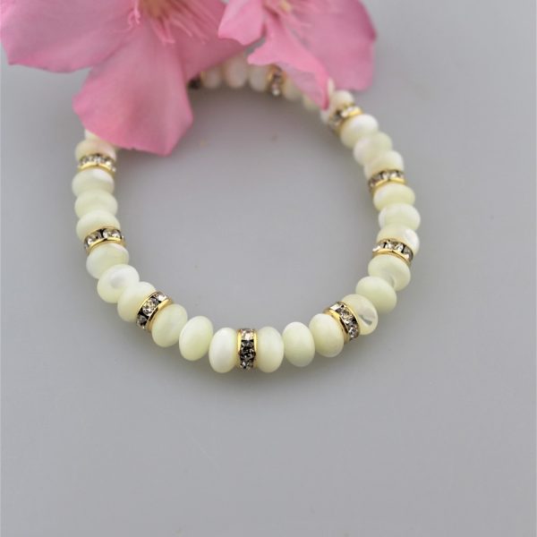 perleť náramok zlatistý image