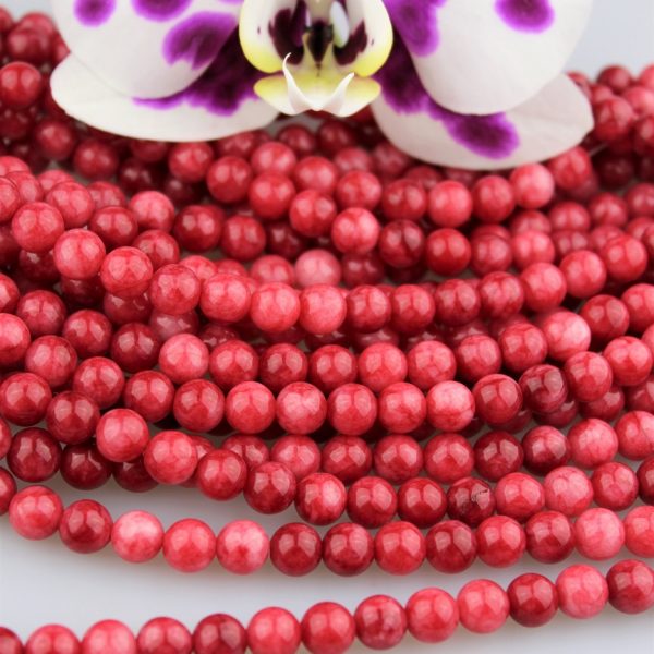 jadeit koralový červený 8mm korálky image