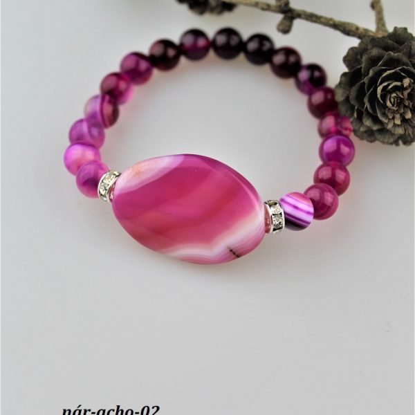 achát ružový náramok image