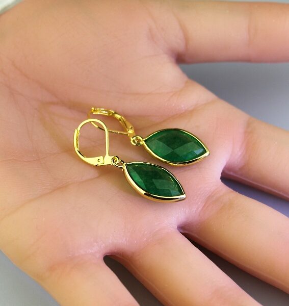 achát smaragd náušnice - nau-achj-01 image