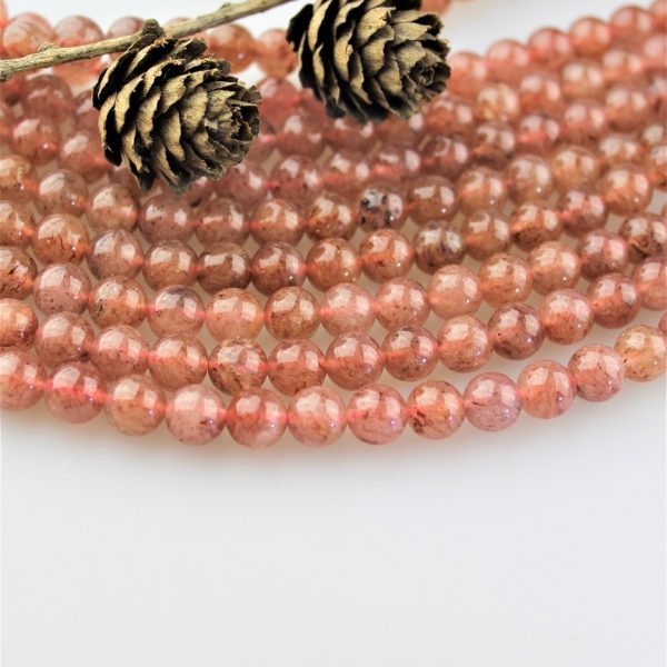 kremeň ružovkastý korálky 8mm AKCIA image