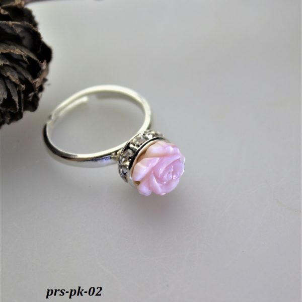 ružová perleť prsteň striebro image