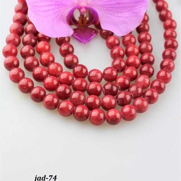 červený koralový jadeit korálky 10mm image