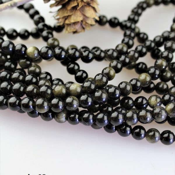 obsidián korálky 6mm image