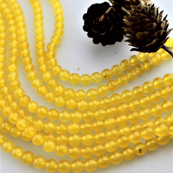 citrínový jadeit korálky 6mm AKCIA! image