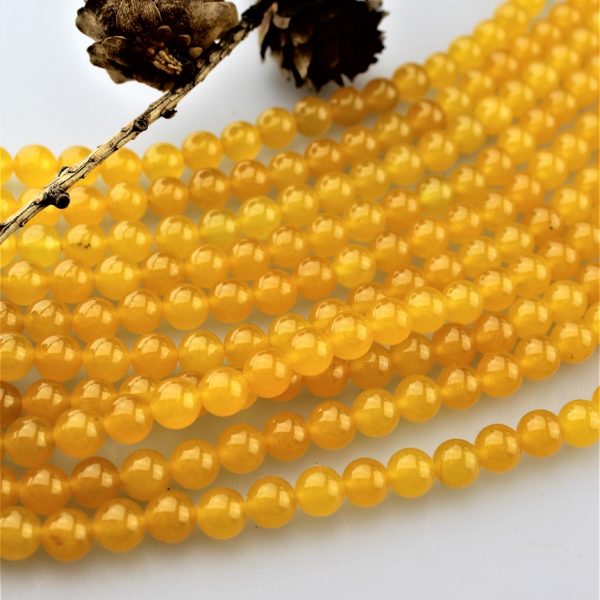 citrínový jadeit korálky 8mm AKCIA! image
