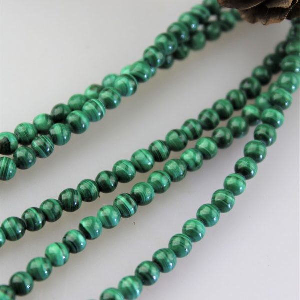 malachit korálky 4mm AAA, AKCIA! image