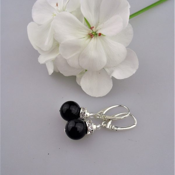 ónyx náušnice v striebre image