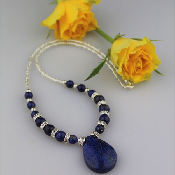 Lapis lazuli náhrdelník, striebro image