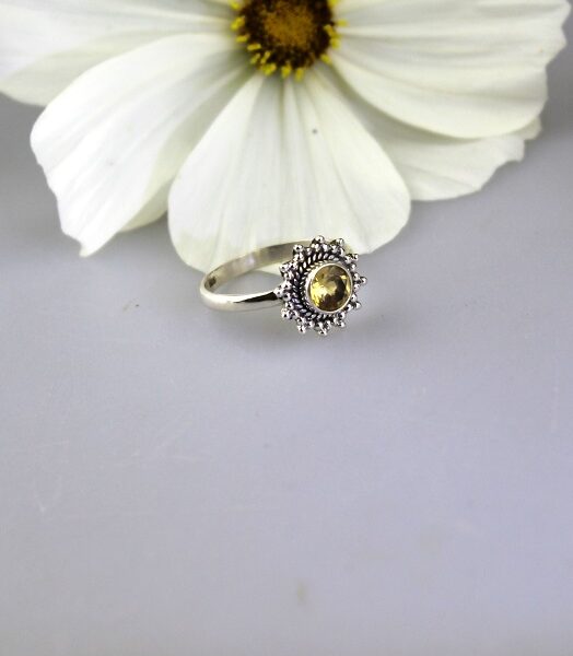 citrínový strieborný prsteň - prs-cit-04 image