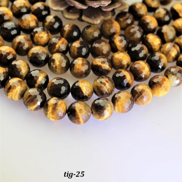 brúsené tigrie oko 10mm korálky image