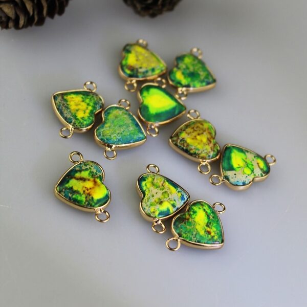 smaragdový jaspis srdiečka-medzikus - jasp-27 image