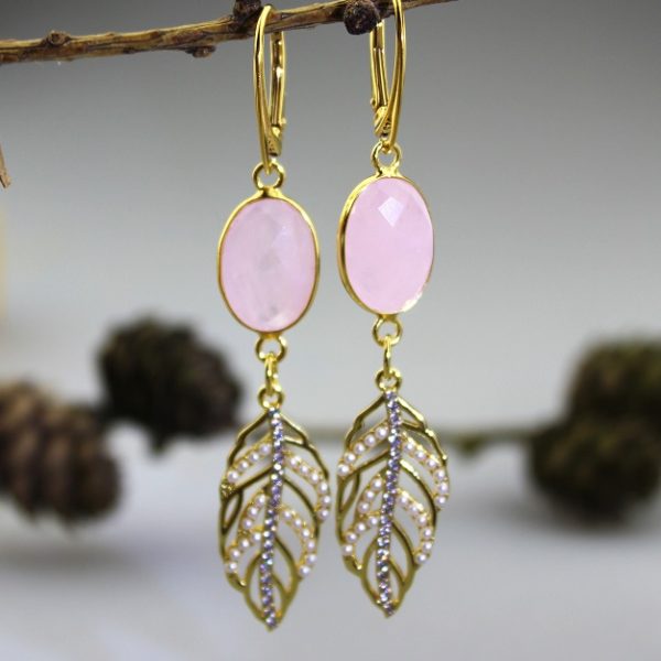 ruženín náušnice luxusné - náu-ruž-03 image