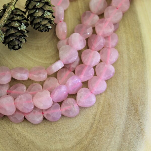 ruženín korálky srdiečka 12mm ruž-44 image