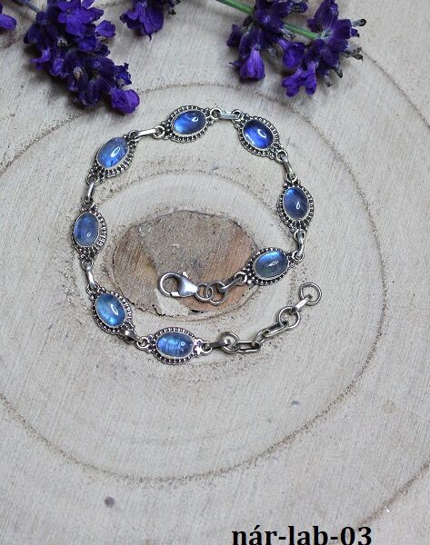 labradorit náramok celostrieborný - nár-lab-03 image
