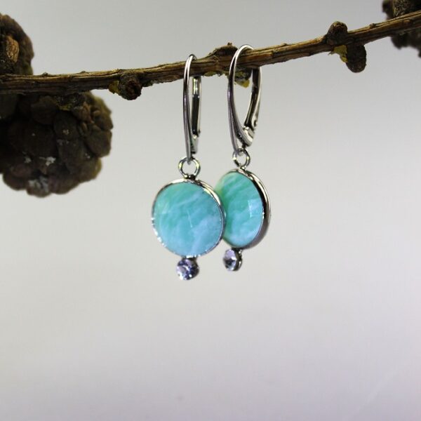 amazonit náušnice strieborné - nau-amaz-02 image