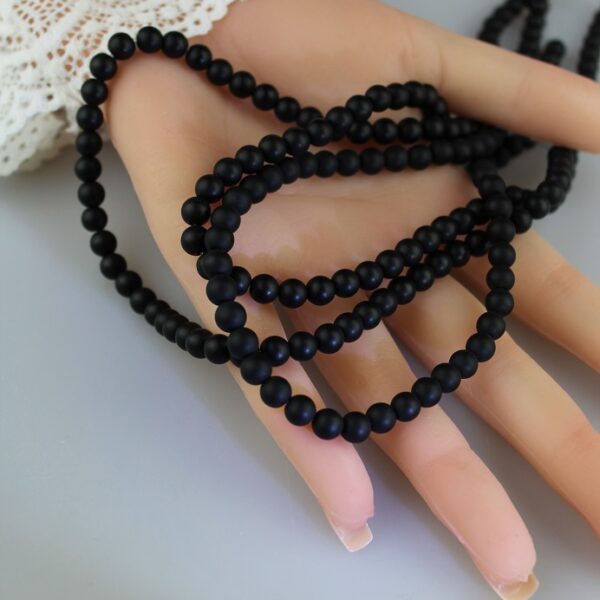 AKCIA! ónyx matný korálky 6mm - onyx-20