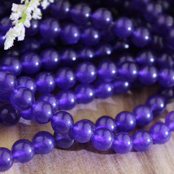 jadeit vo farbe ametystu 8mm AKCIA! image