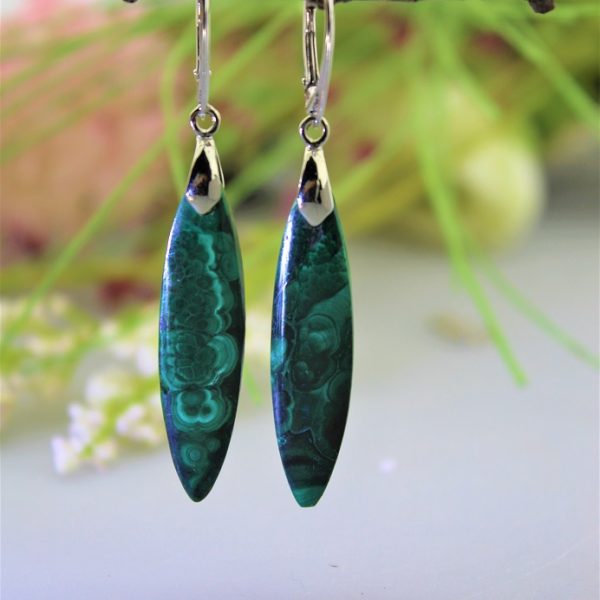 malachit náušnice dlhé image