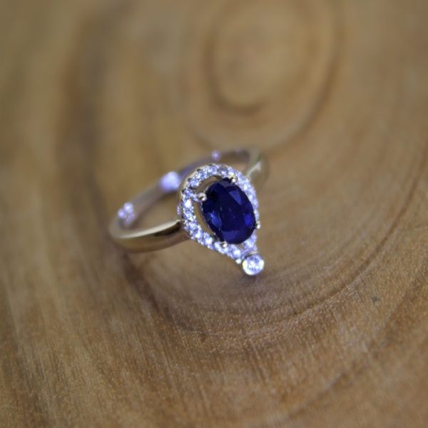 zafír prsteň strieborný image