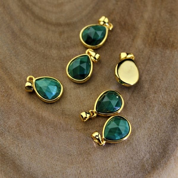 malachit slzy 10x14mm lemované image