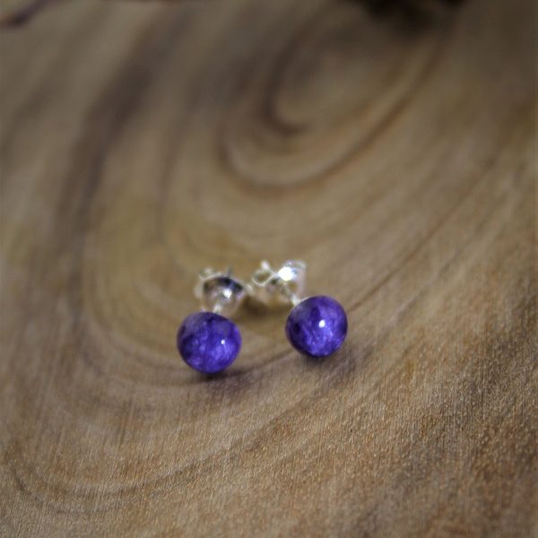 čaroit napichovacie náušnice striebro image