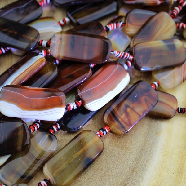 achát korálky 20x40mm (4ks) image