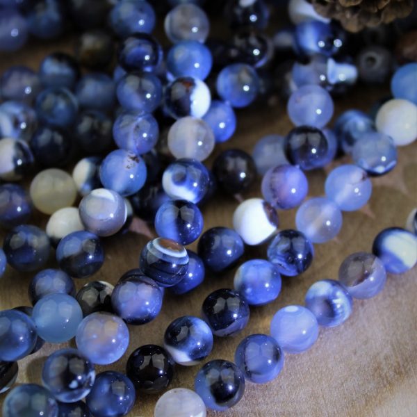 achát chalcedónový korálky 8mm image