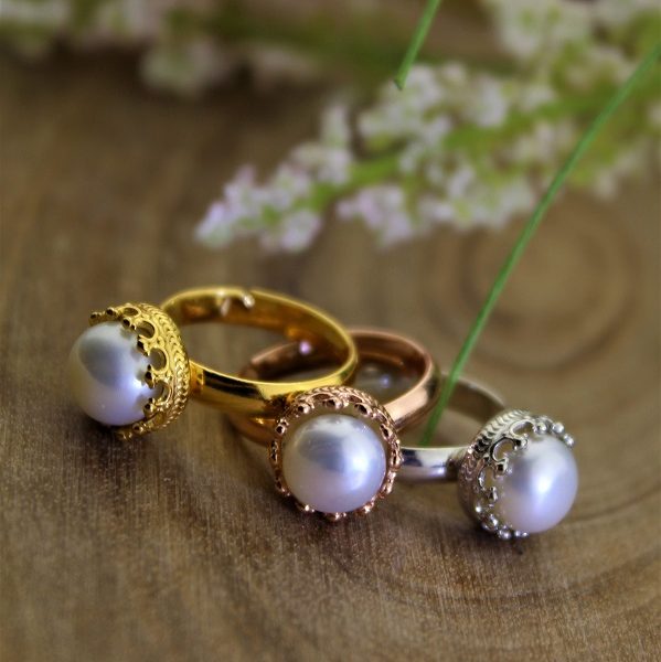 perla prsteň strieborný AKCIA! image