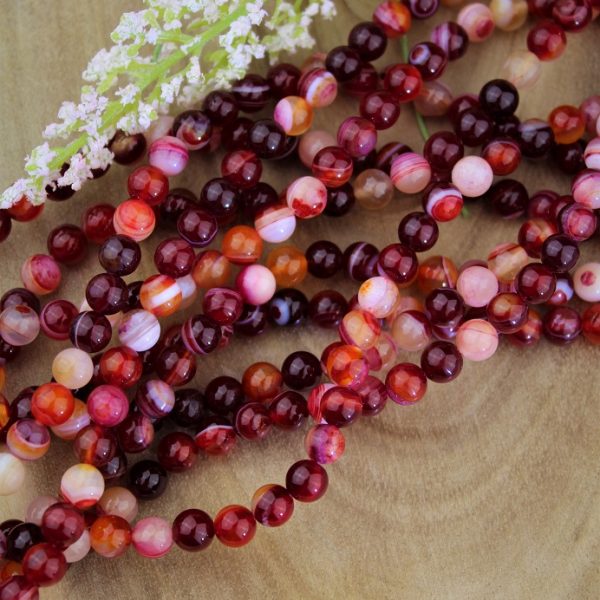 vínový achát korálky 6mm image