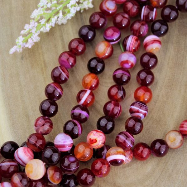 achát vínový korálky 10mm image