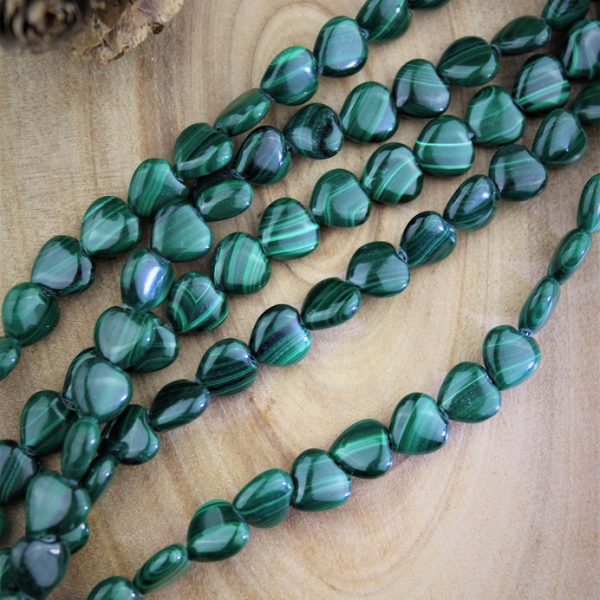 malachit srdiečka 10mm - 10ks image