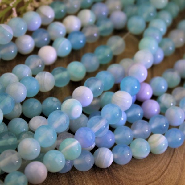 achát azúrový 8mm korálky AKCIA! image