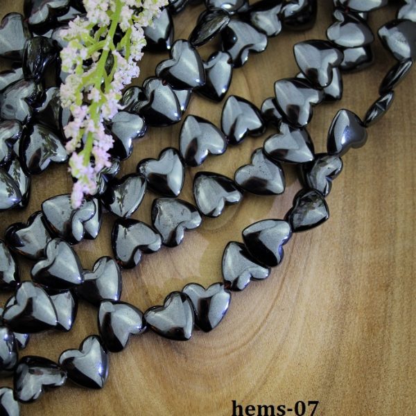 hematit srdiečka 12mm čierne image