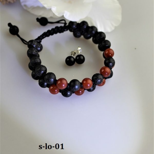 ónyx náušnice a láva,karneol náramok AKCIA! image