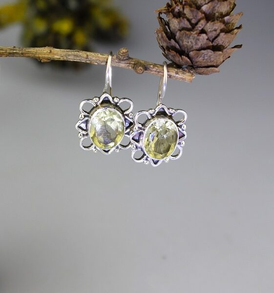 citrín náušnice v striebre - nau-citd-01