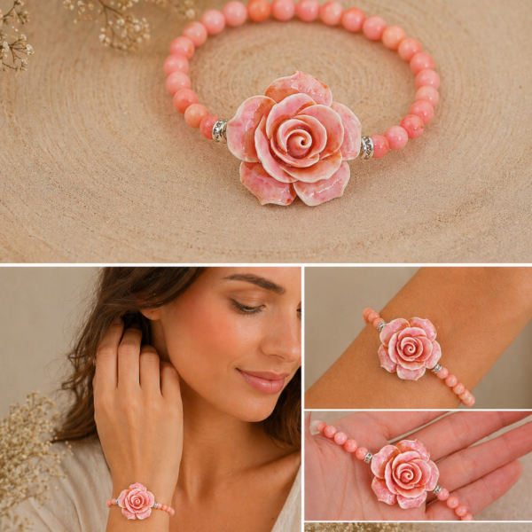 koral kvet náramok - nár-kork-01 image