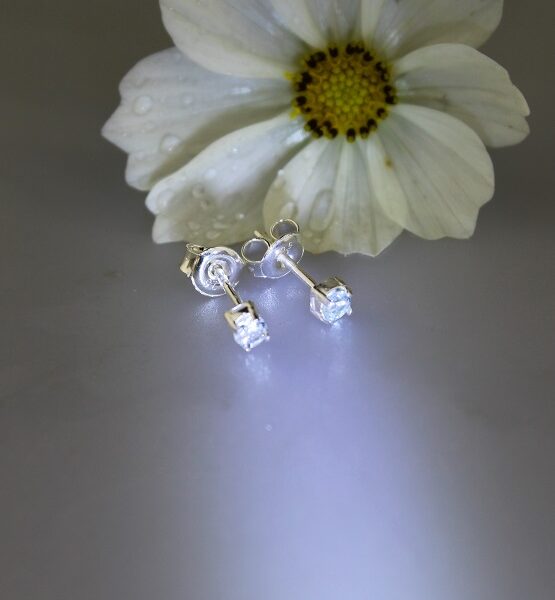 topás náušnice napichovacie striebro - nau-top-08 image