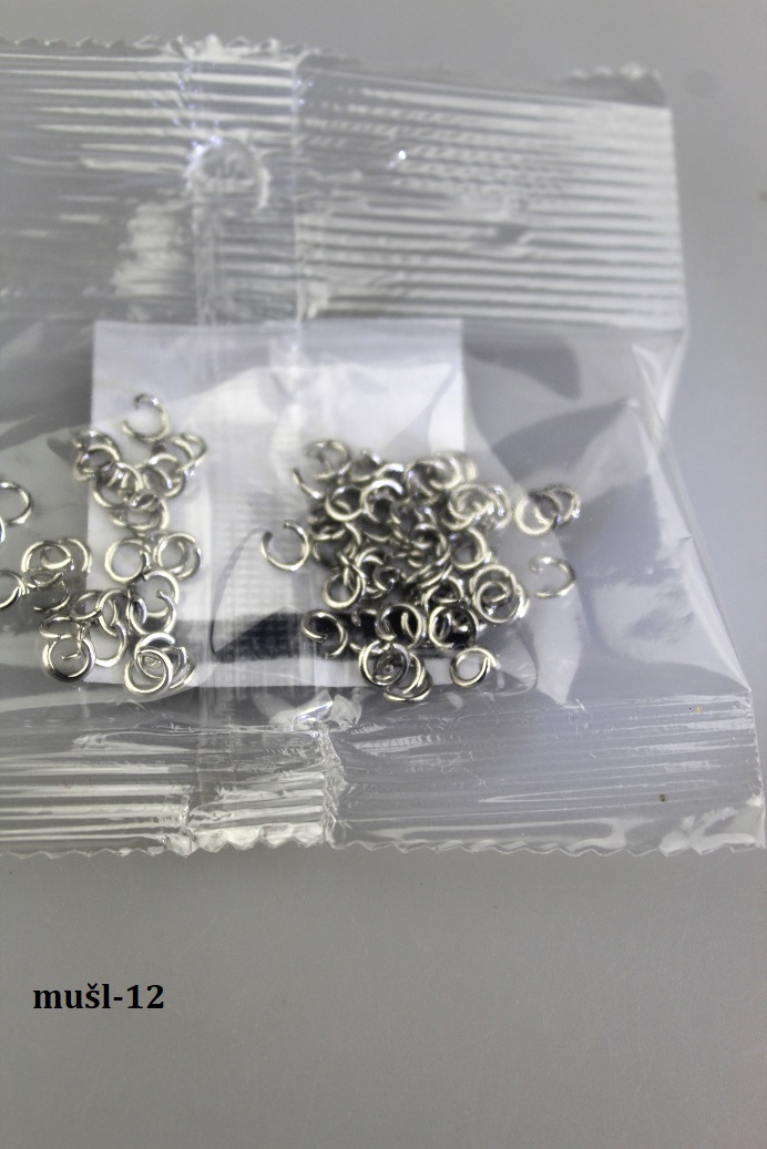 krúžok spojovací 5mm, oceľ – mušl-12