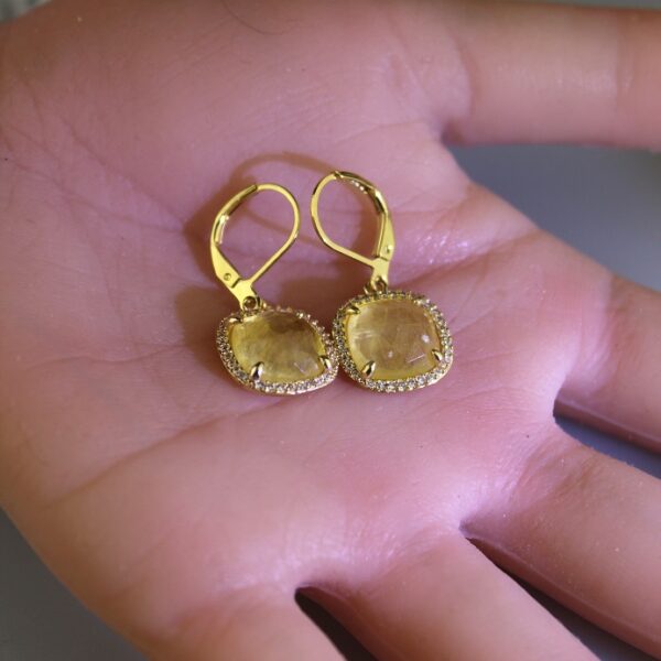 náušnice zlatý fluorit - nau-flu-02 image